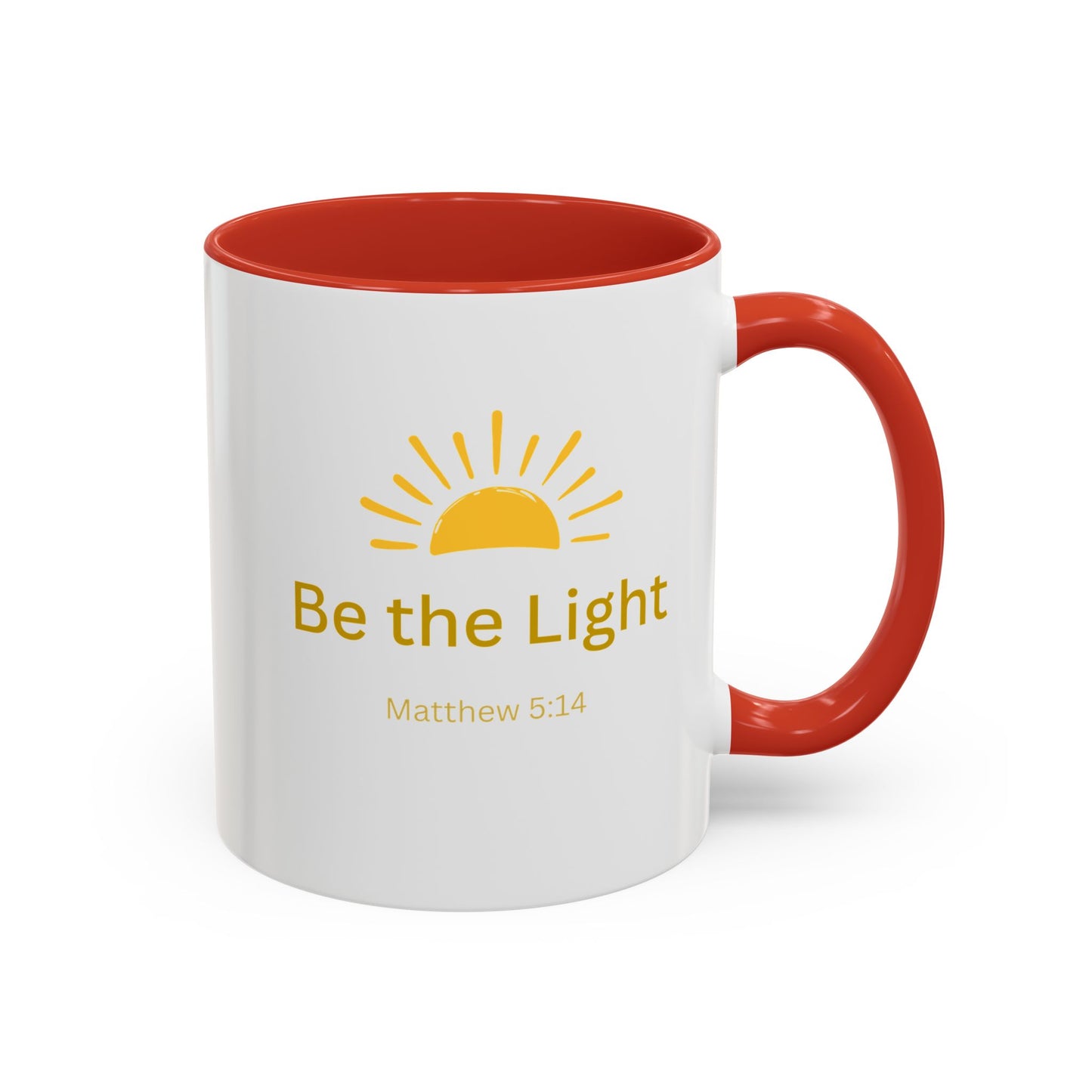 Be the Light Coffee Mug; Inspirational Christian Gift (Matthew 5:14)
