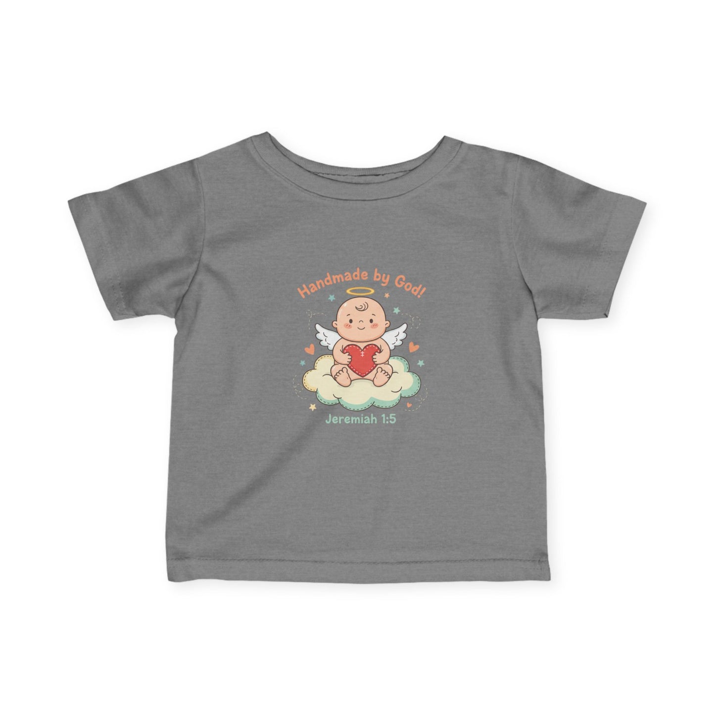 Baby Tee Handmade by God Cute Baby on Cloud (Jeremiah 1:5)