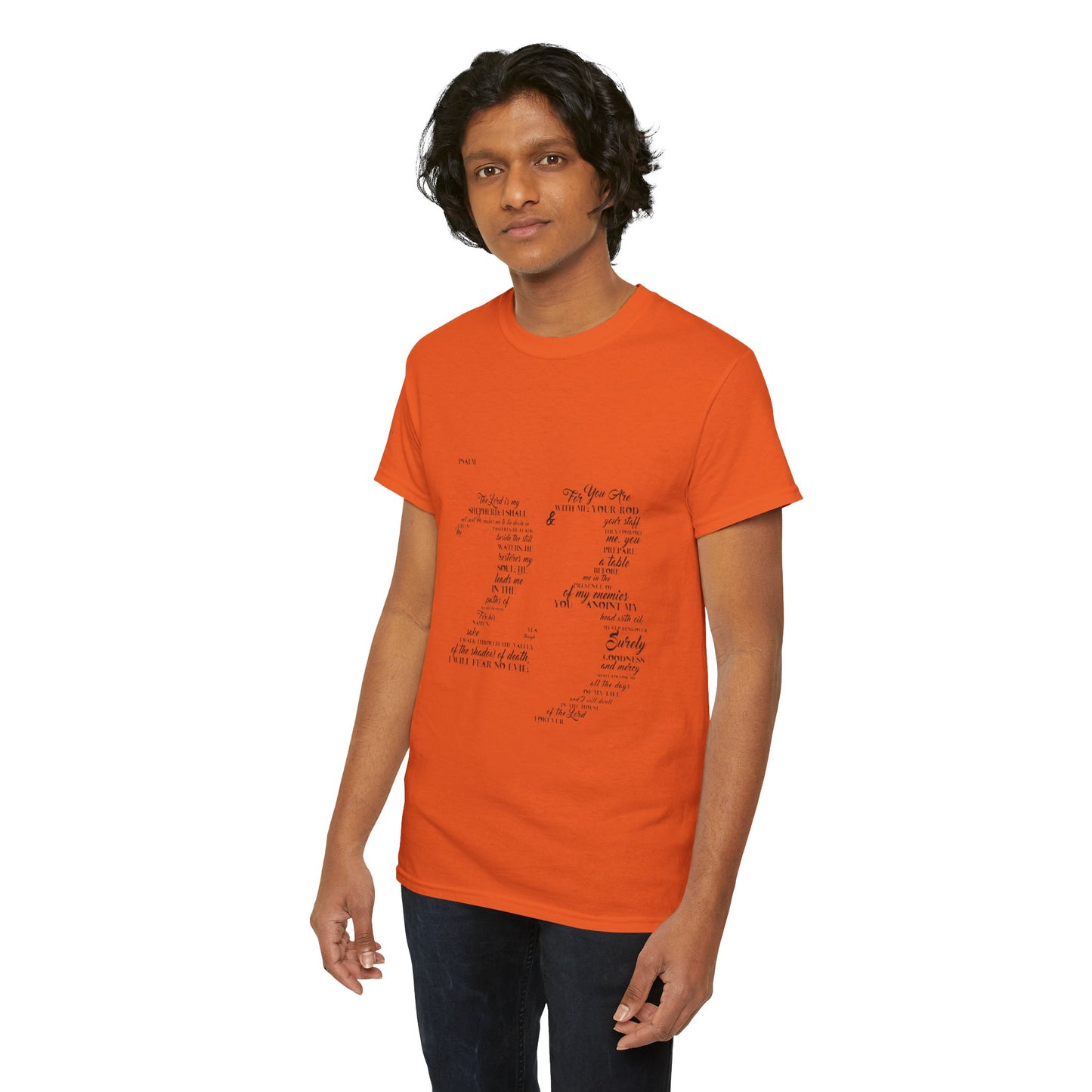 Psalm 23 T‑Shirt; from verse 1 to 6