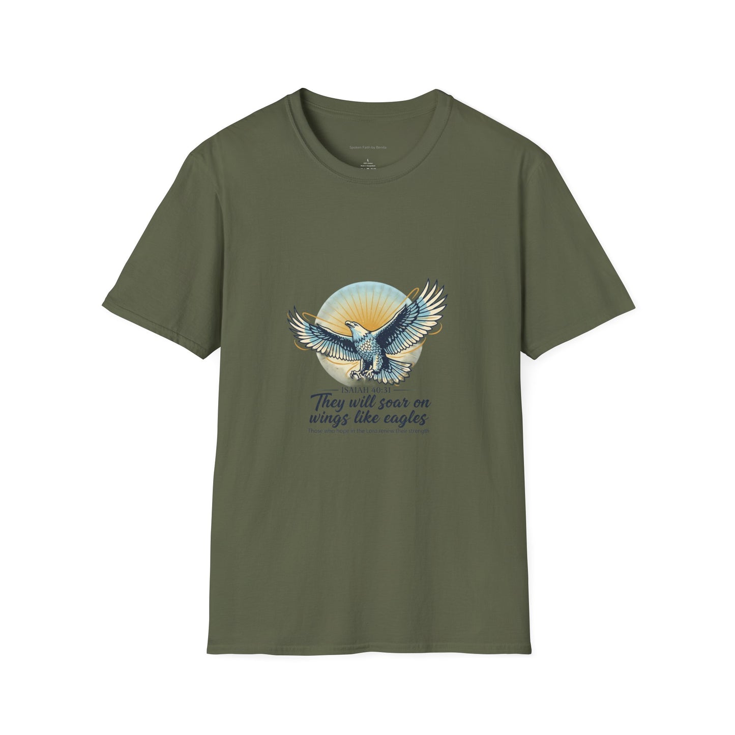 Eagle Wings Graphic T-Shirt "They will soar on wings like eagles" Inspirational Tee