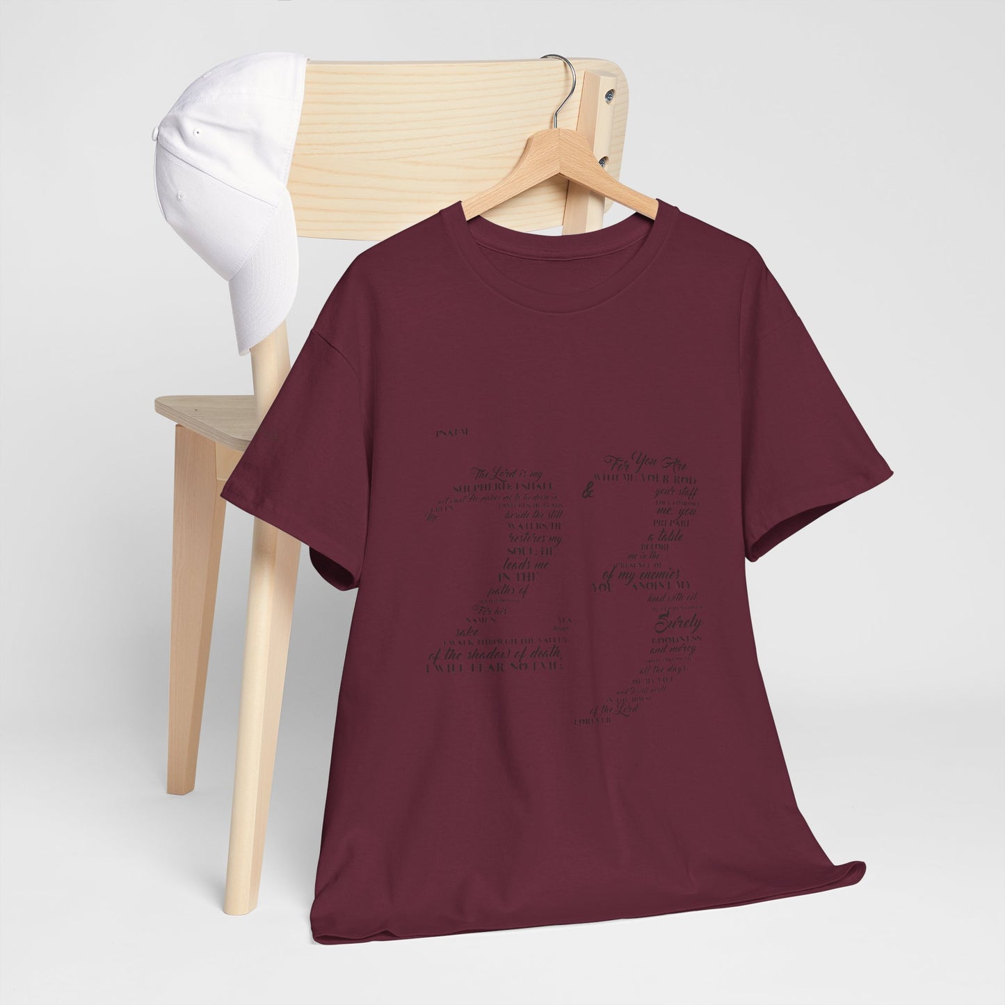 Psalm 23 T‑Shirt; from verse 1 to 6