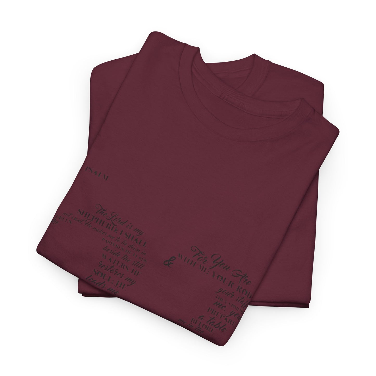Psalm 23 T‑Shirt; from verse 1 to 6
