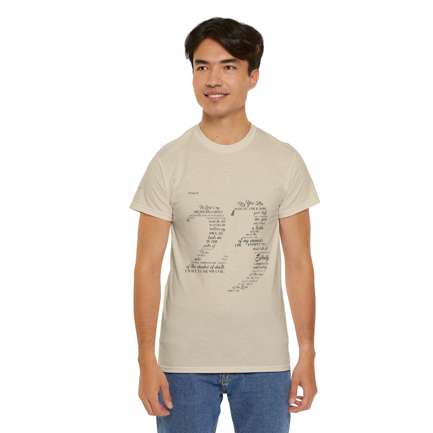 Psalm 23 T‑Shirt; from verse 1 to 6