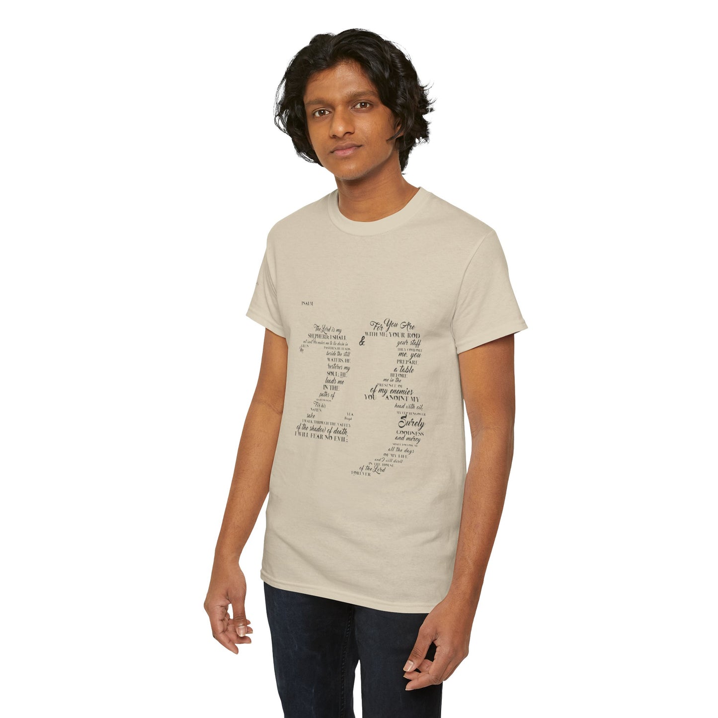 Psalm 23 T‑Shirt; from verse 1 to 6