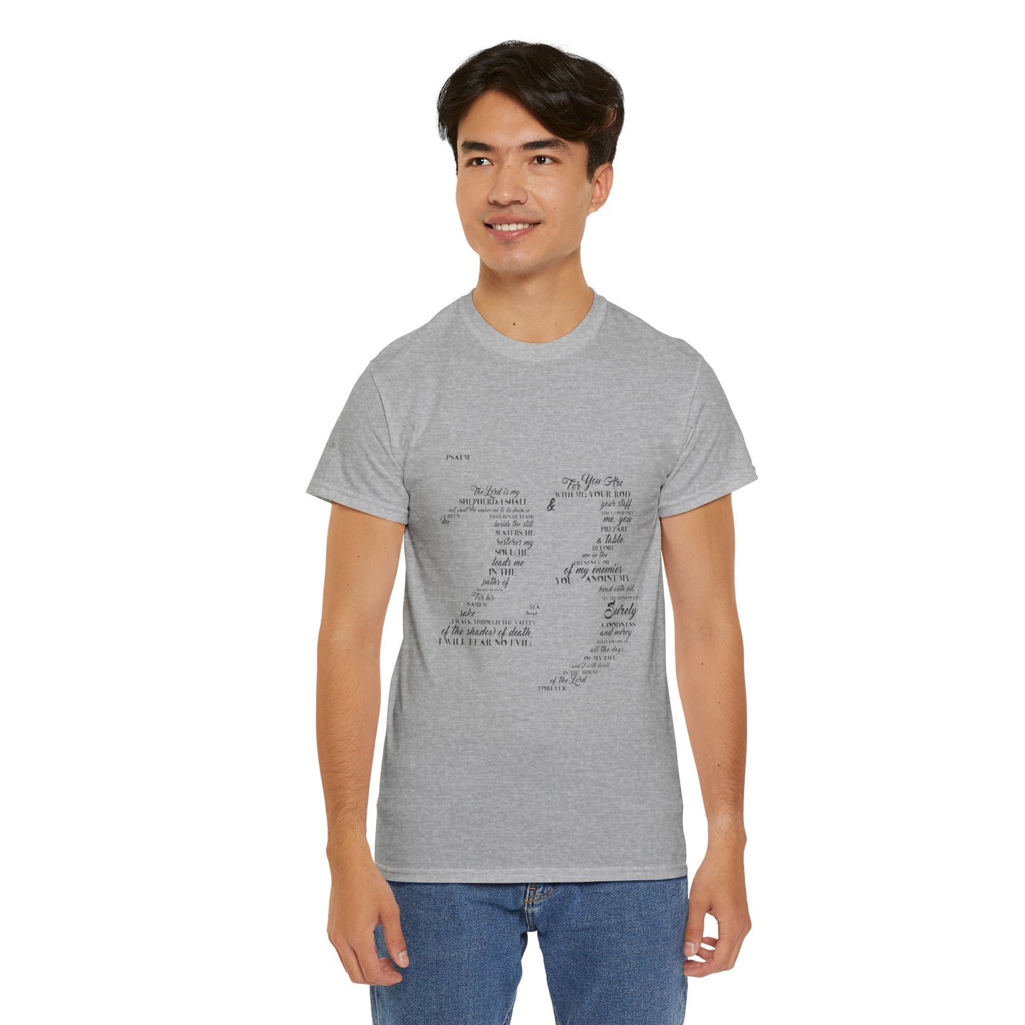 Psalm 23 T‑Shirt; from verse 1 to 6
