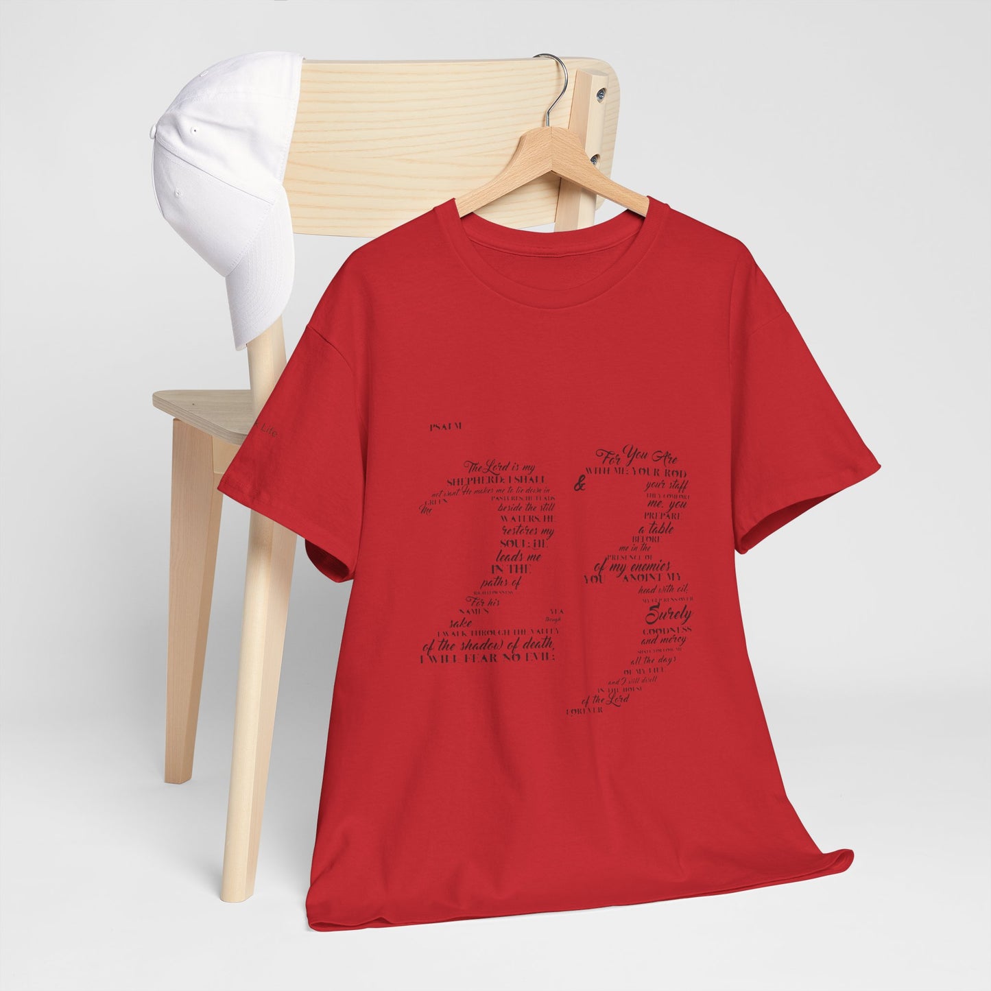 Psalm 23 T‑Shirt; from verse 1 to 6