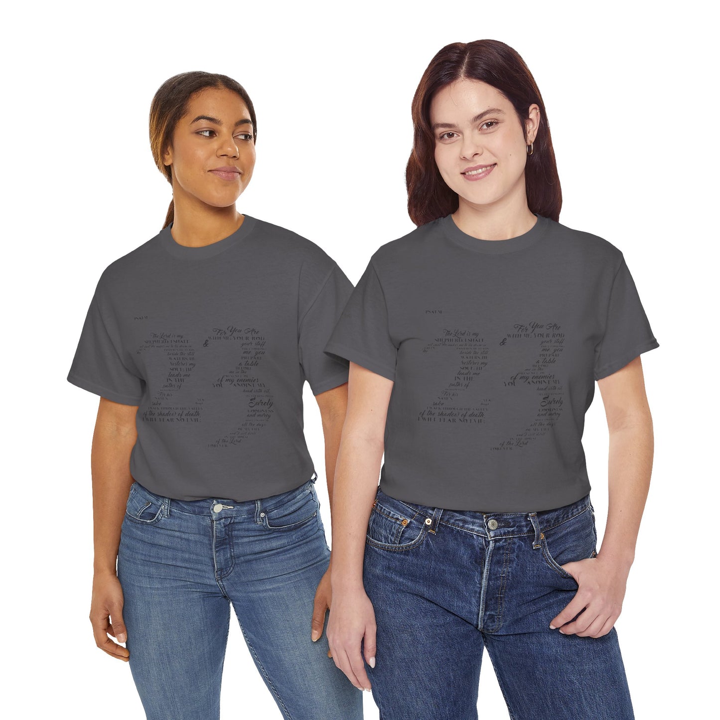 Psalm 23 T‑Shirt; from verse 1 to 6