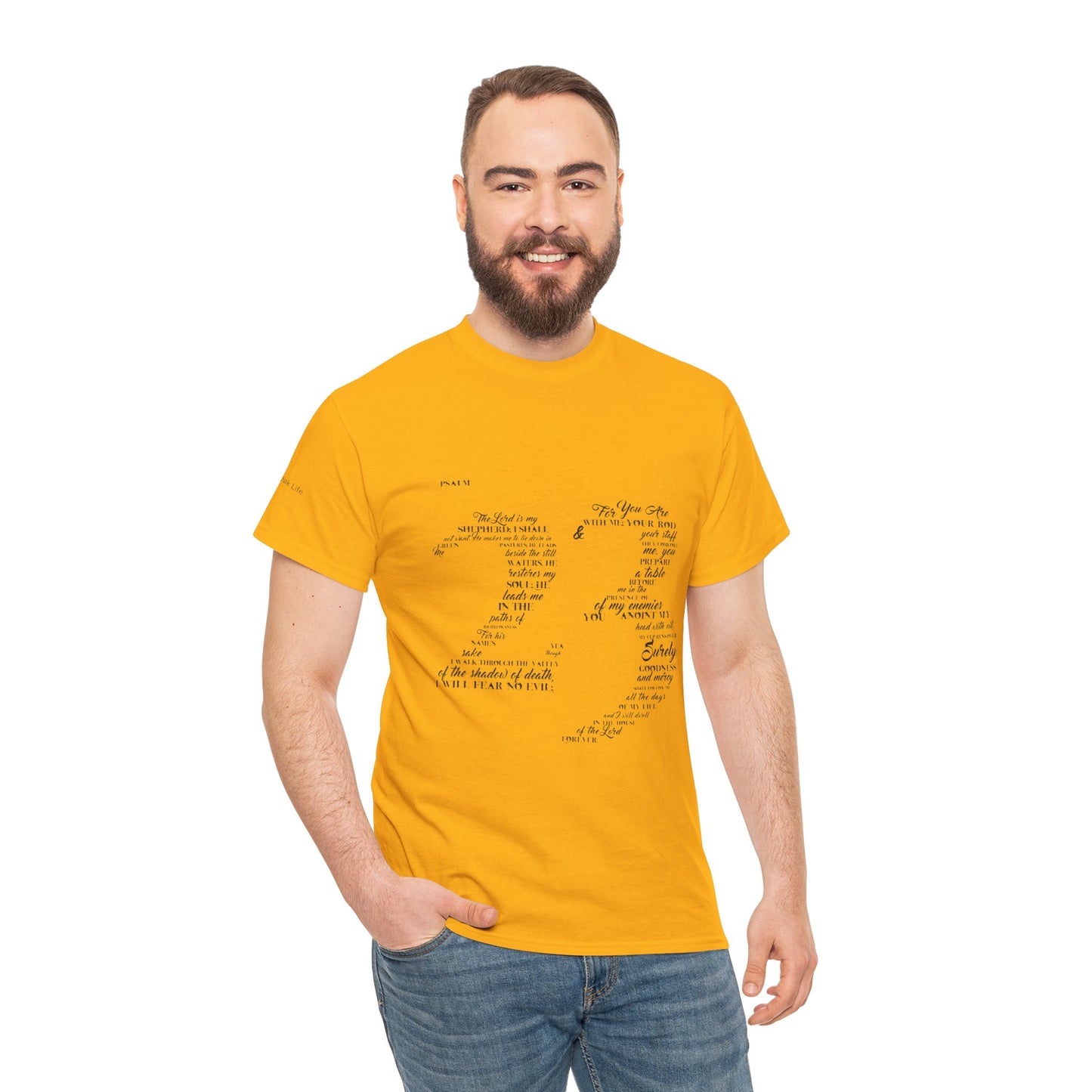 Psalm 23 T‑Shirt; from verse 1 to 6