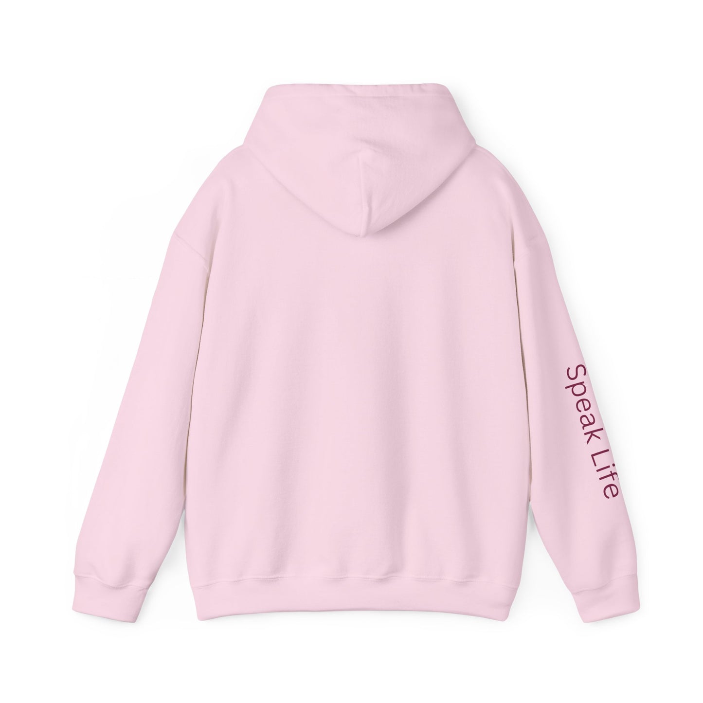 Psalm 46:5 'God Is Within Her' Hoodie; Faith-Inspired White Pullover with 'Speak Life' Sleeve