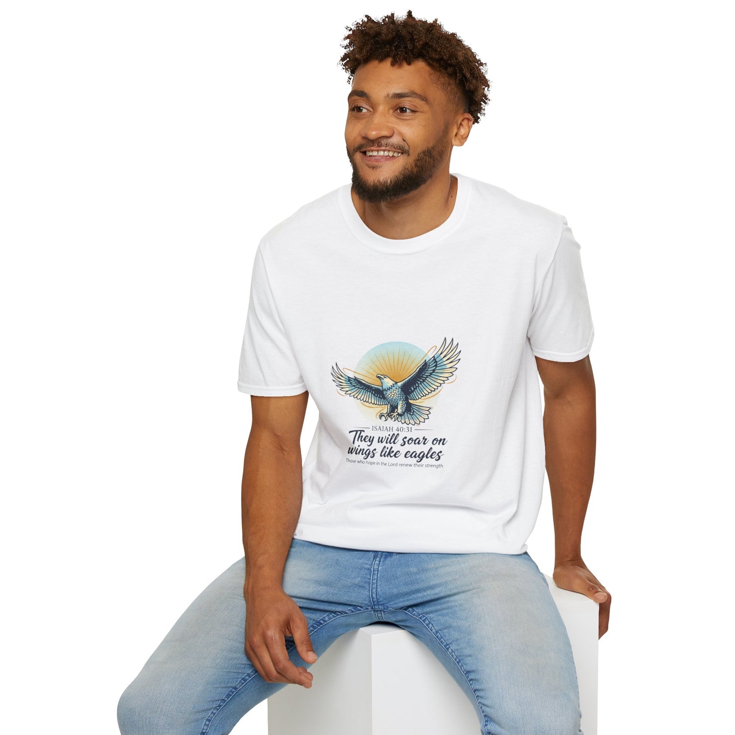 Eagle Wings Graphic T-Shirt "They will soar on wings like eagles" Inspirational Tee