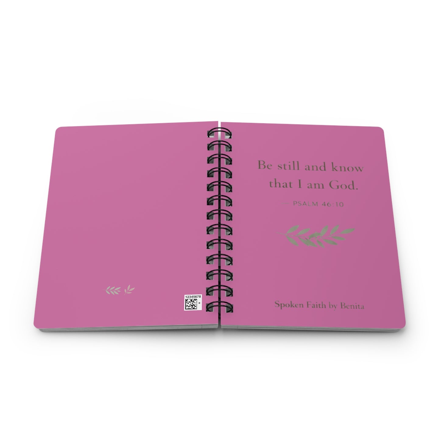 Spiral Journal “Be still and know that I am God” Scripture Prayer Notebook