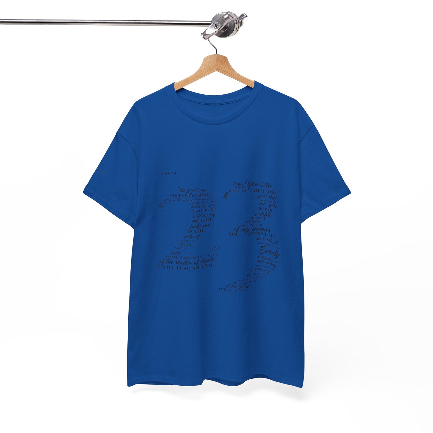 Psalm 23 T‑Shirt; from verse 1 to 6