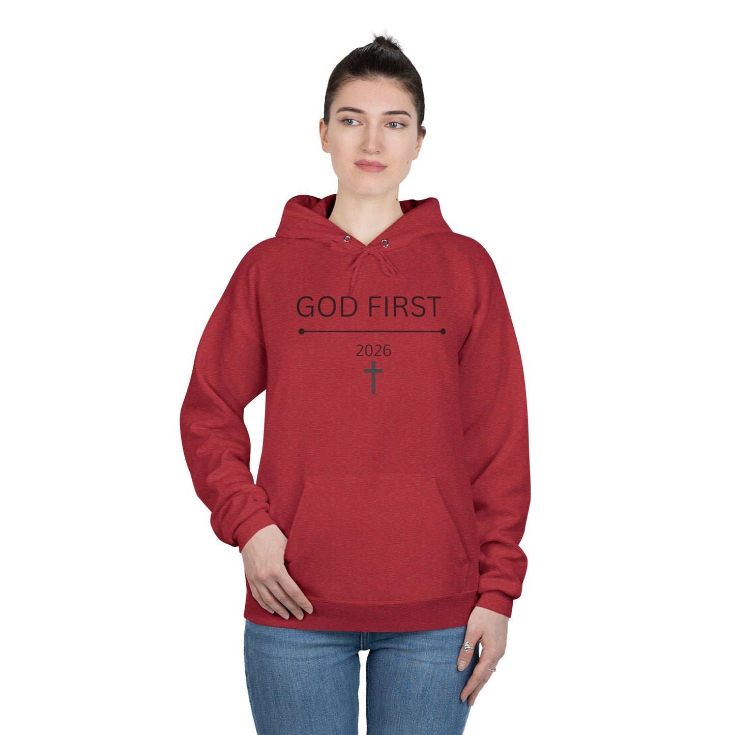 God First Cross Hoodie — Inspirational Christian Pullover (2026)