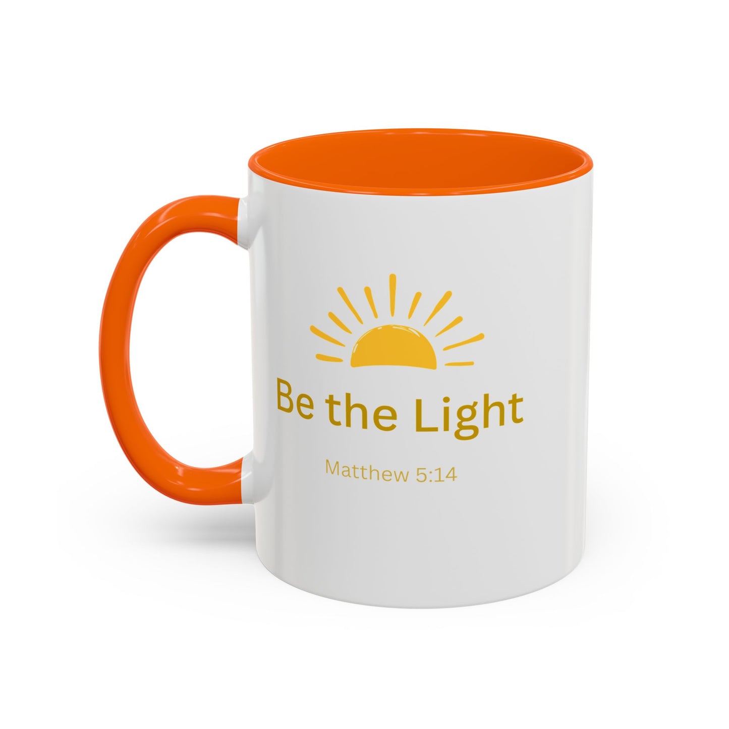 Be the Light Coffee Mug; Inspirational Christian Gift (Matthew 5:14)