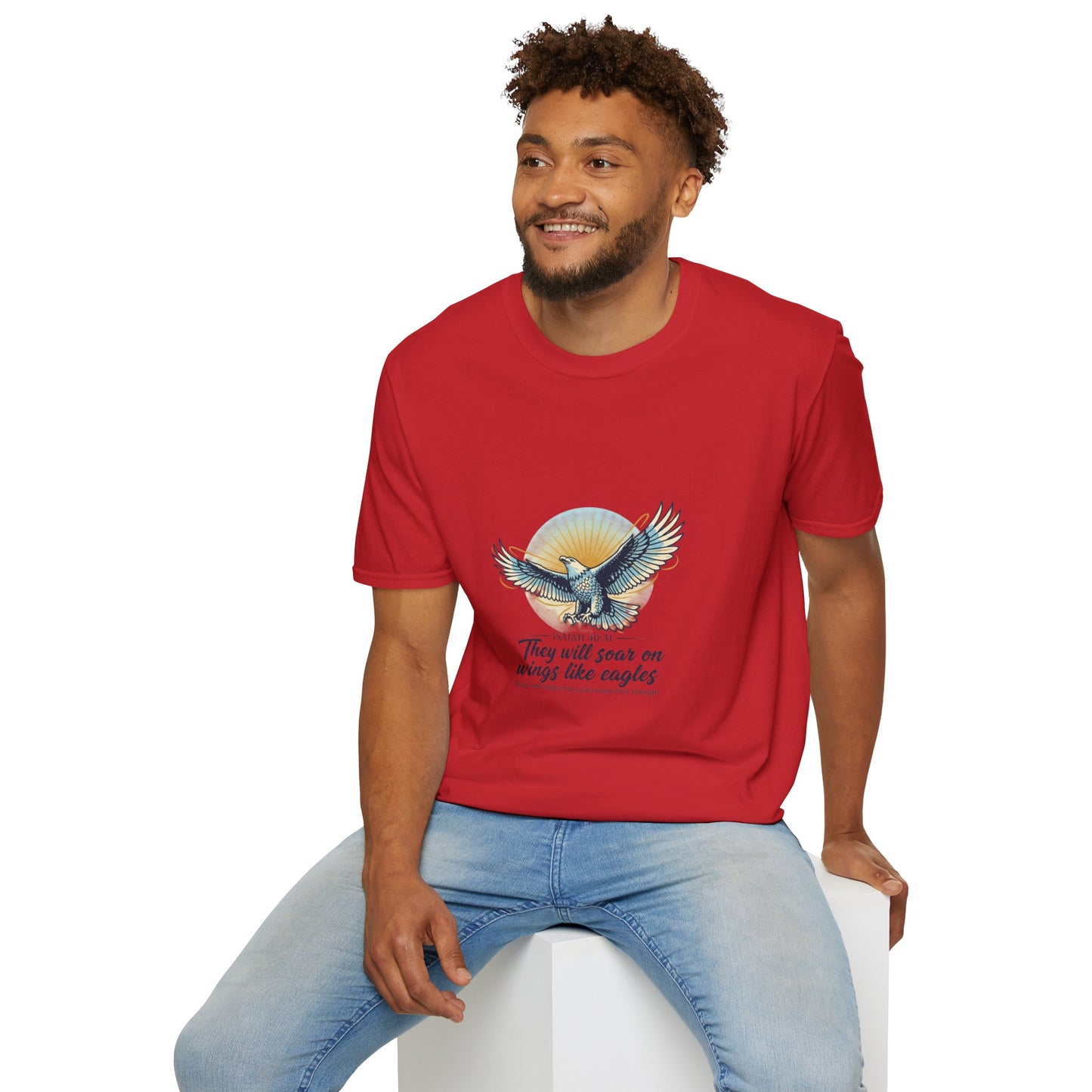 Eagle Wings Graphic T-Shirt "They will soar on wings like eagles" Inspirational Tee