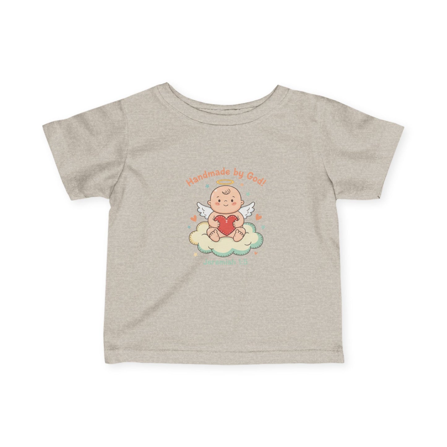 Baby Tee Handmade by God Cute Baby on Cloud (Jeremiah 1:5)