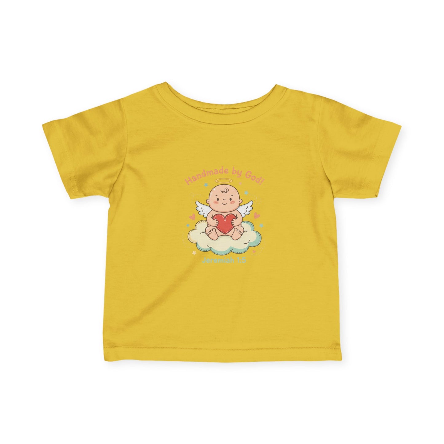 Baby Tee Handmade by God Cute Baby on Cloud (Jeremiah 1:5)