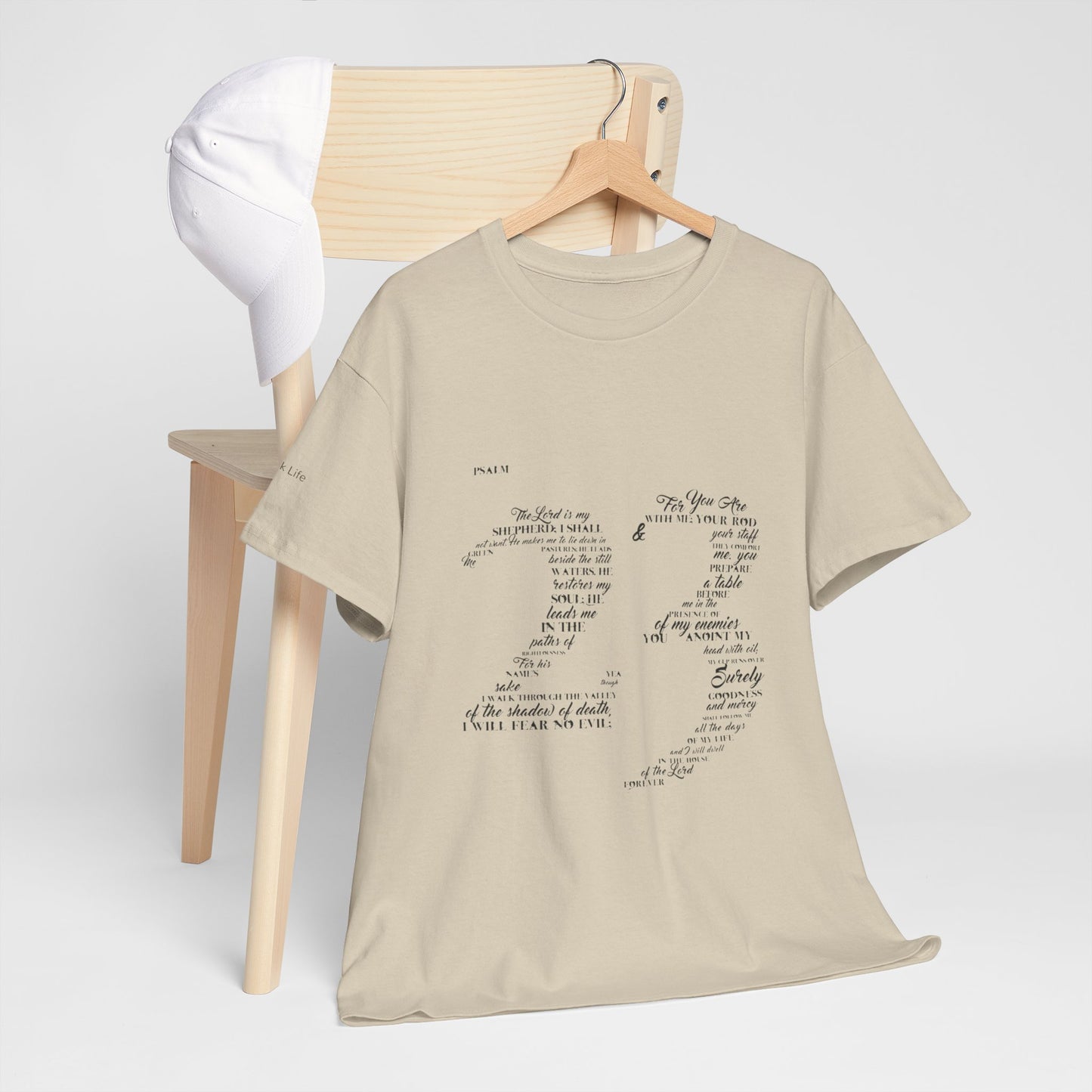 Psalm 23 T‑Shirt; from verse 1 to 6