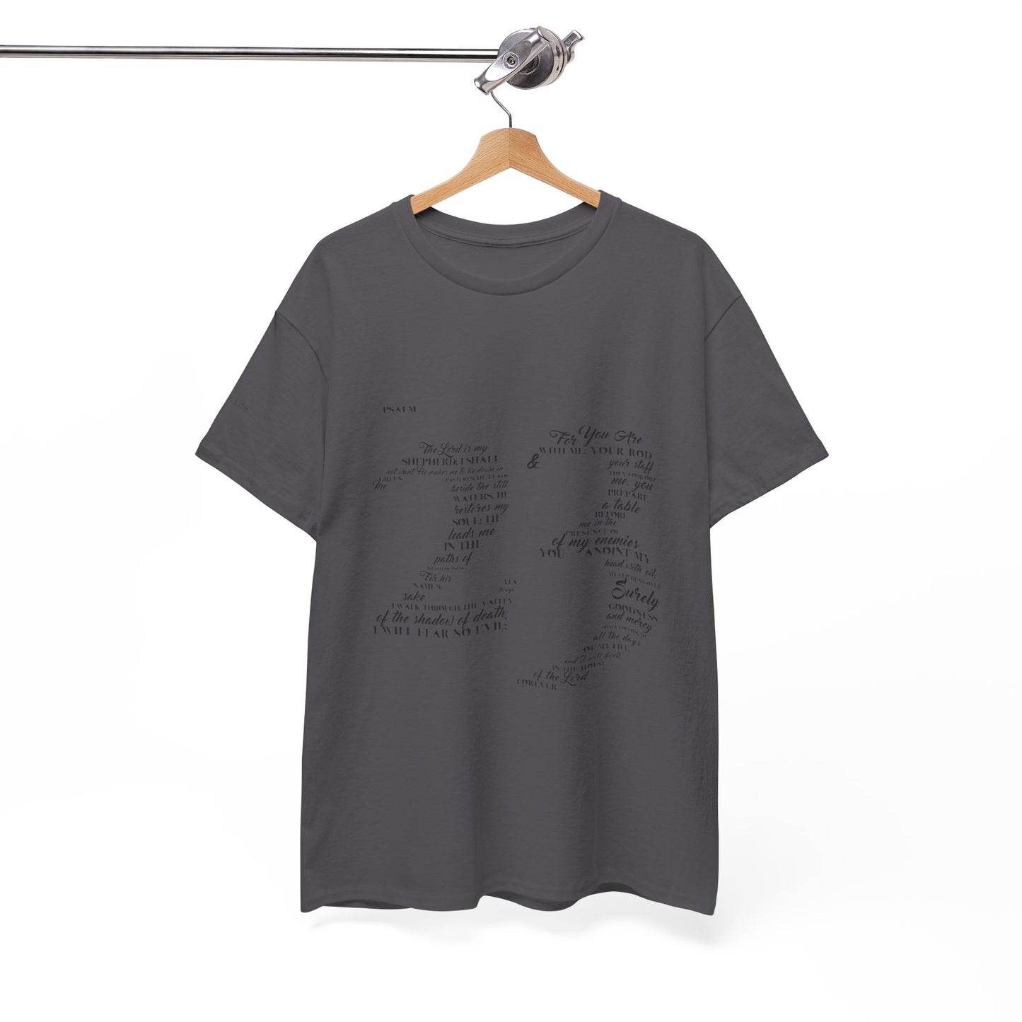 Psalm 23 T‑Shirt; from verse 1 to 6