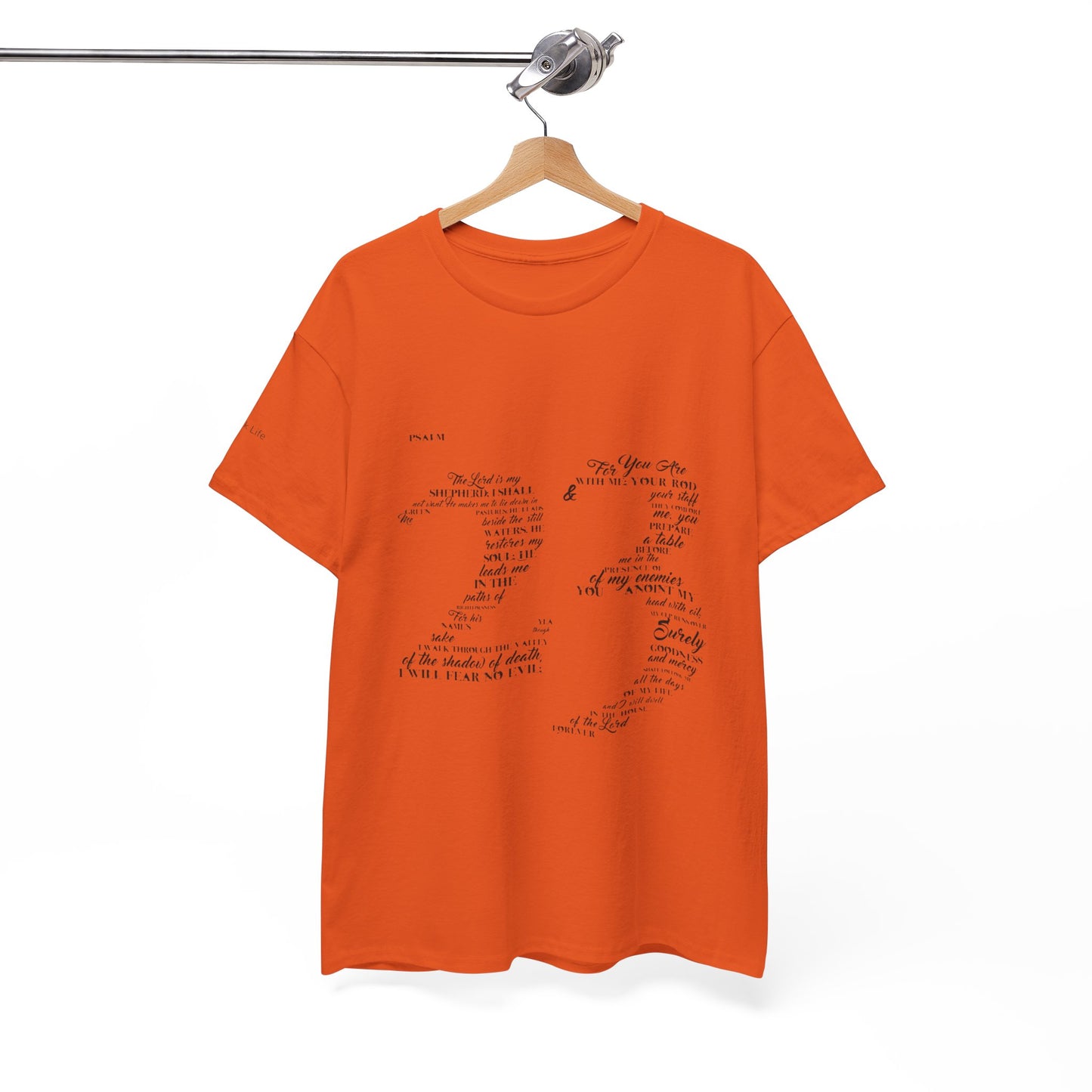 Psalm 23 T‑Shirt; from verse 1 to 6