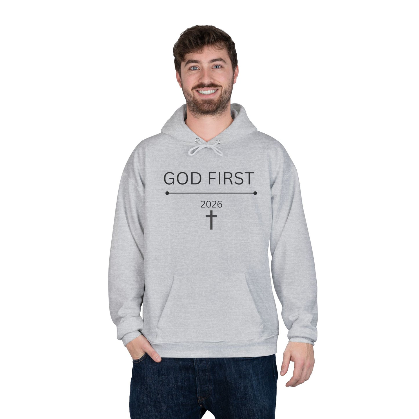 God First Cross Hoodie — Inspirational Christian Pullover (2026)