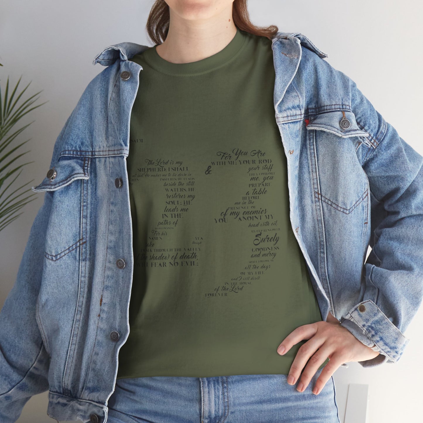 Psalm 23 T‑Shirt; from verse 1 to 6