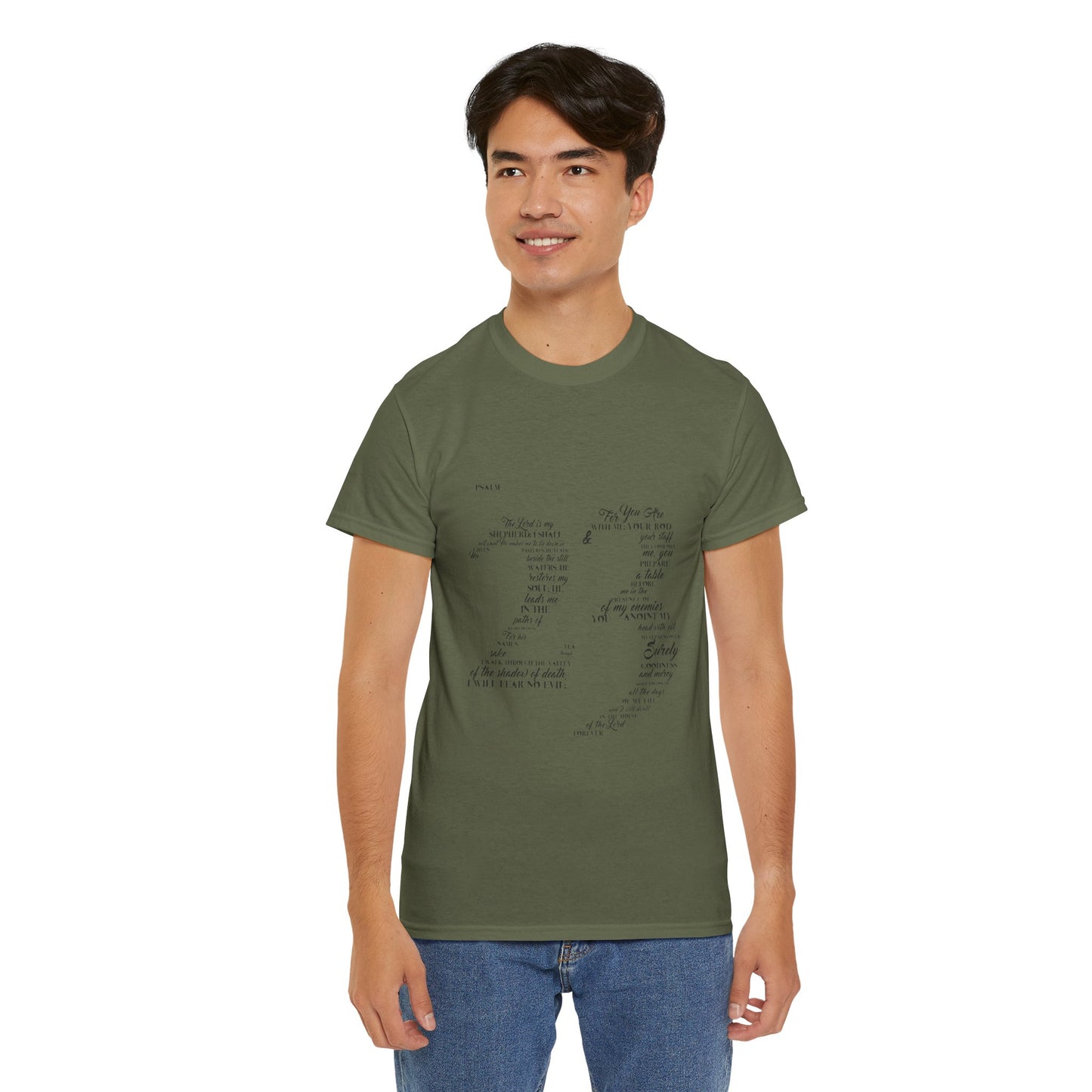 Psalm 23 T‑Shirt; from verse 1 to 6