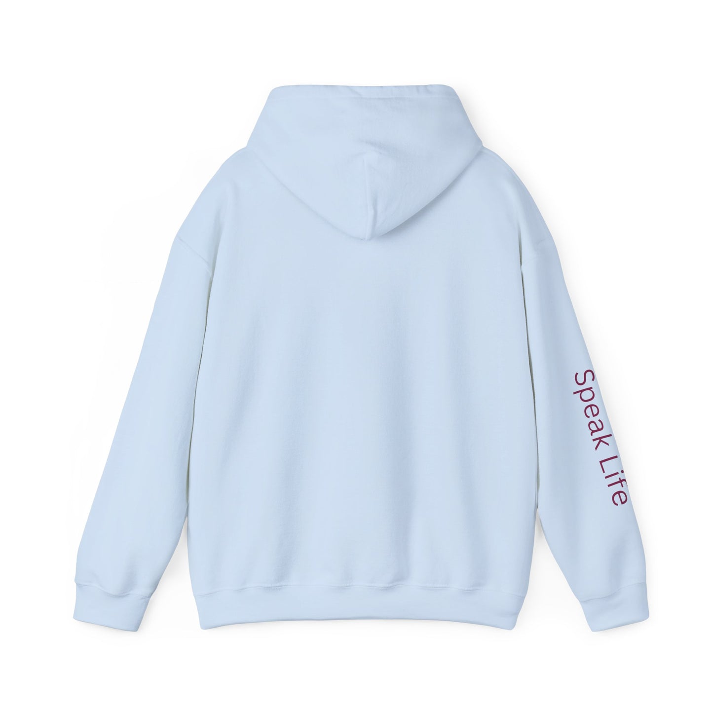 Psalm 46:5 'God Is Within Her' Hoodie; Faith-Inspired White Pullover with 'Speak Life' Sleeve