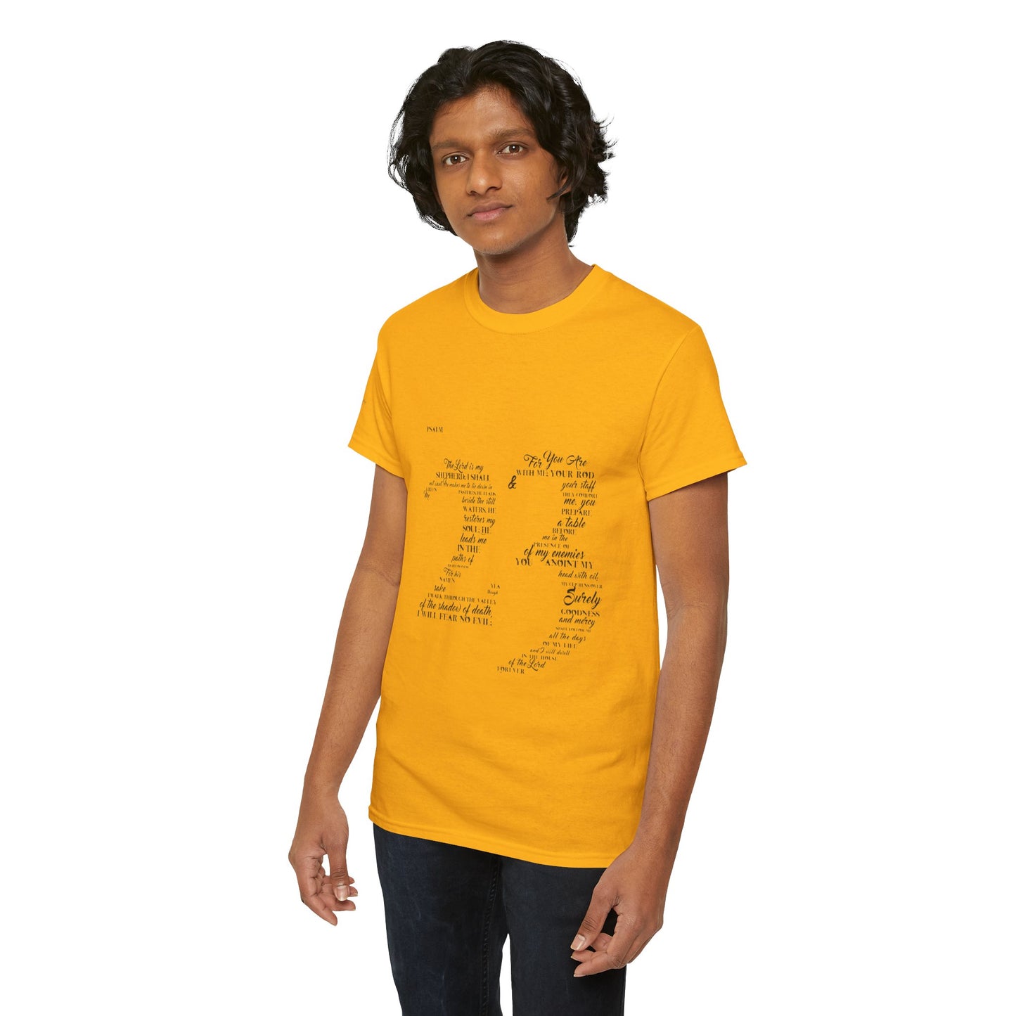 Psalm 23 T‑Shirt; from verse 1 to 6