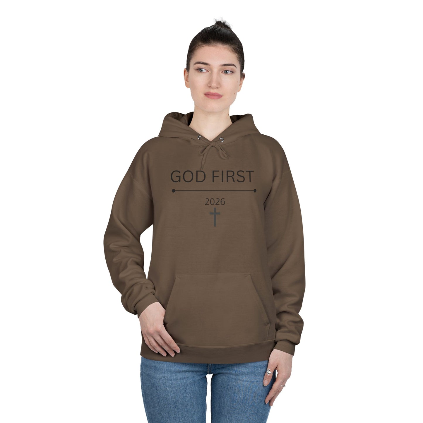 God First Cross Hoodie — Inspirational Christian Pullover (2026)