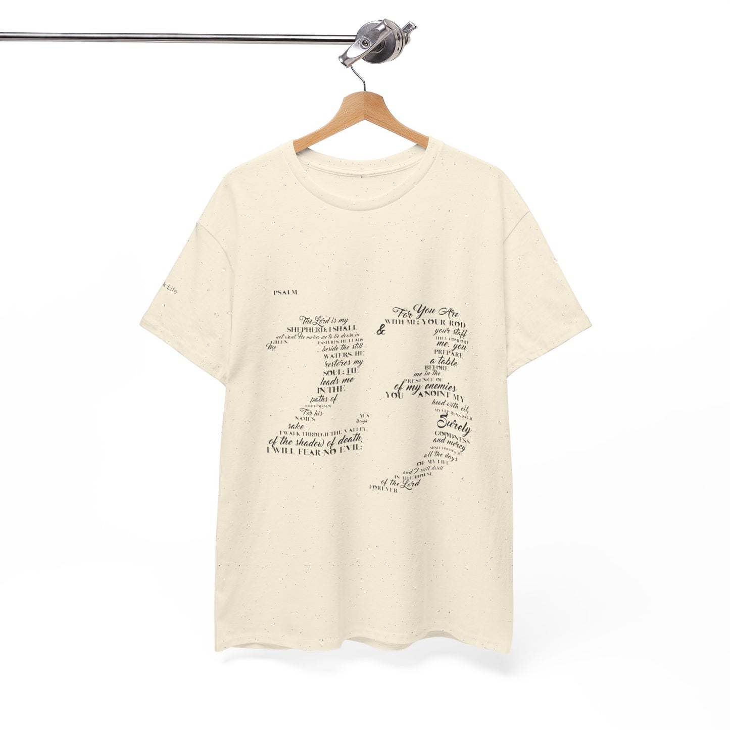 Psalm 23 T‑Shirt; from verse 1 to 6