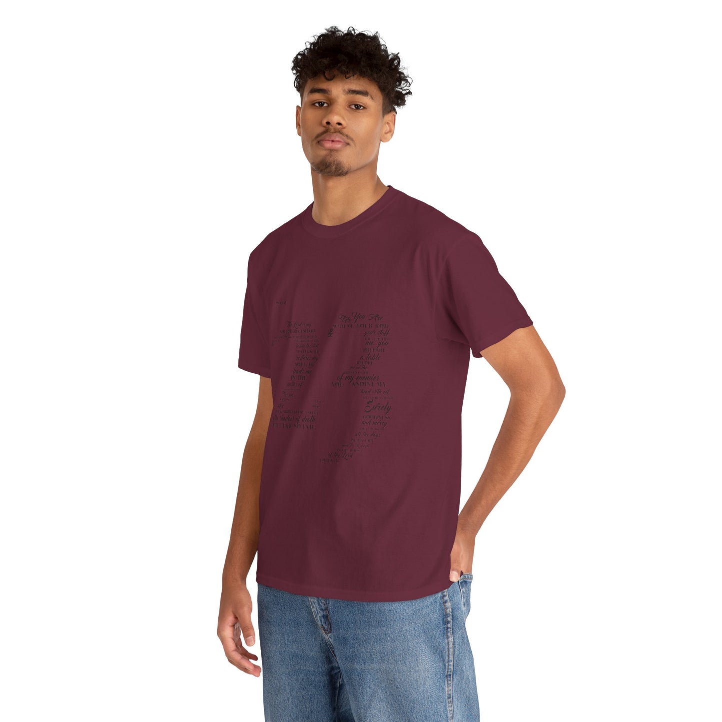 Psalm 23 T‑Shirt; from verse 1 to 6