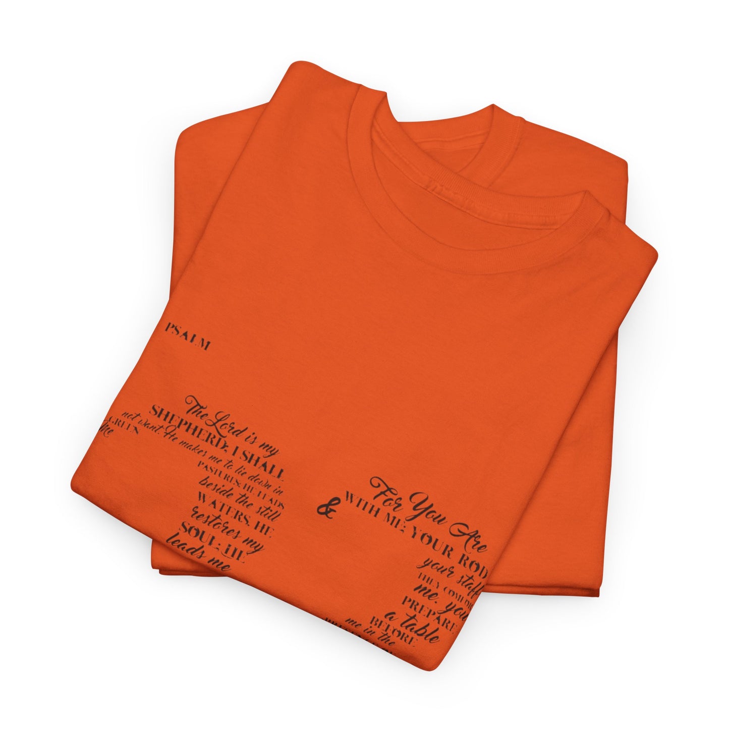 Psalm 23 T‑Shirt; from verse 1 to 6