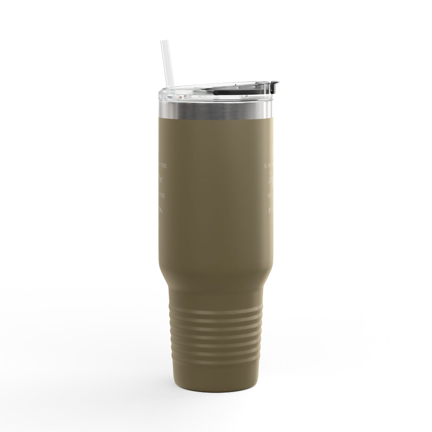 40oz Insulated Travel Mug, Inspirational Script Faith Quote