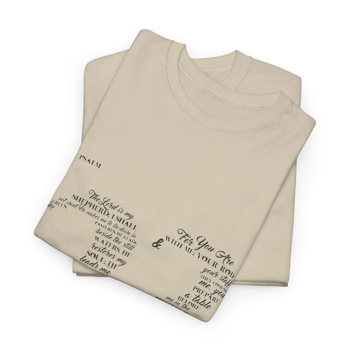 Psalm 23 T‑Shirt; from verse 1 to 6