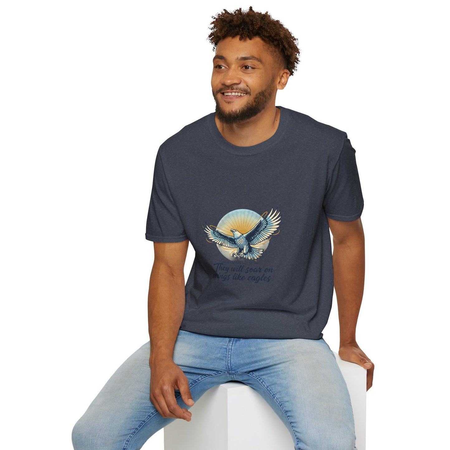 Eagle Wings Graphic T-Shirt "They will soar on wings like eagles" Inspirational Tee