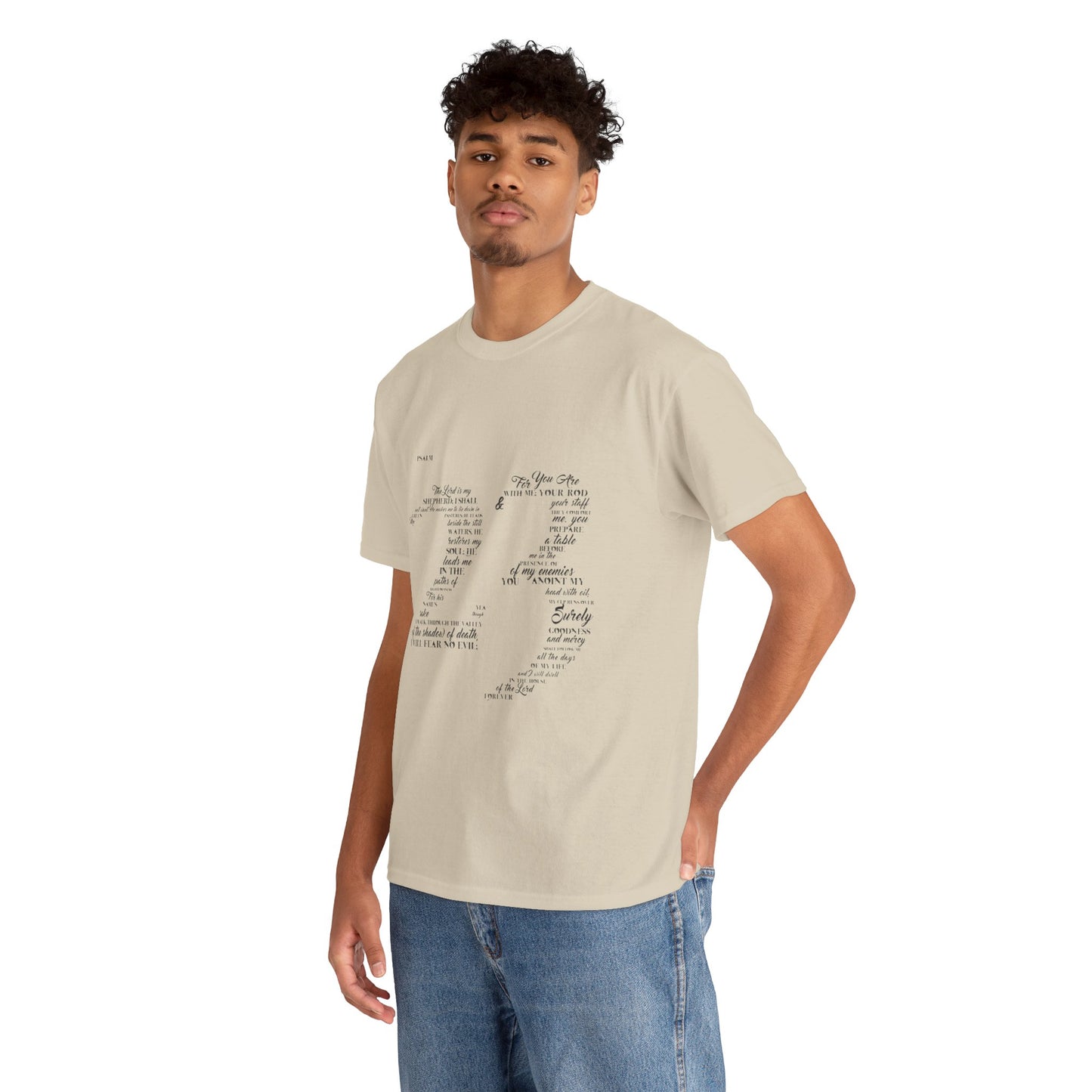 Psalm 23 T‑Shirt; from verse 1 to 6
