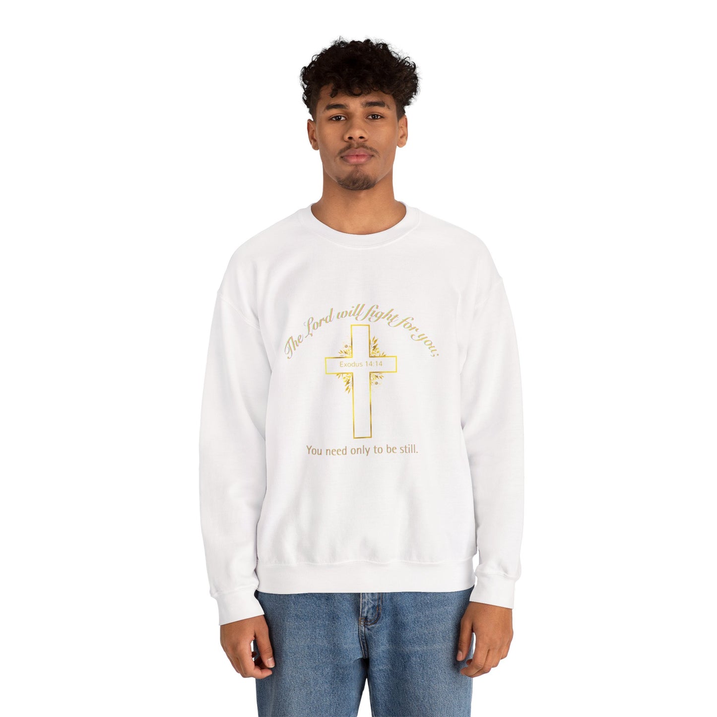 Religious Sweatshirt “The Lord Will Fight For You” Crewneck