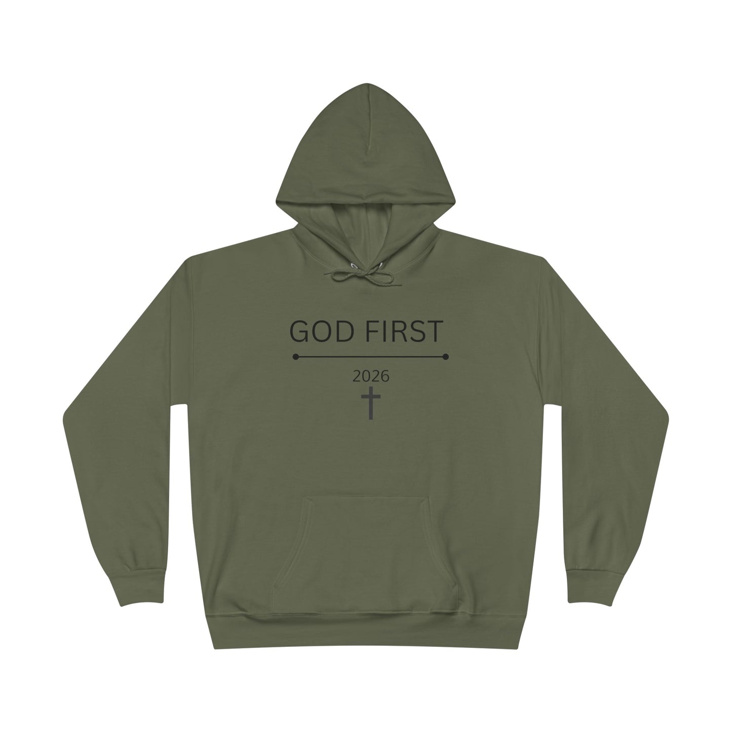 God First Cross Hoodie — Inspirational Christian Pullover (2026)