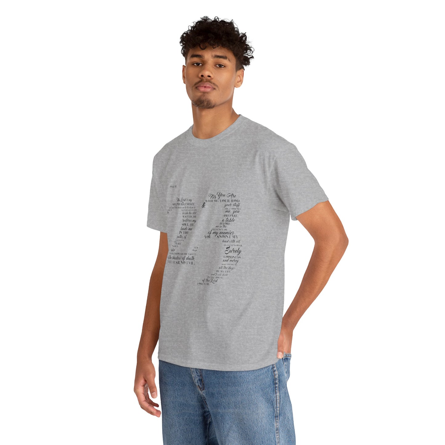 Psalm 23 T‑Shirt; from verse 1 to 6