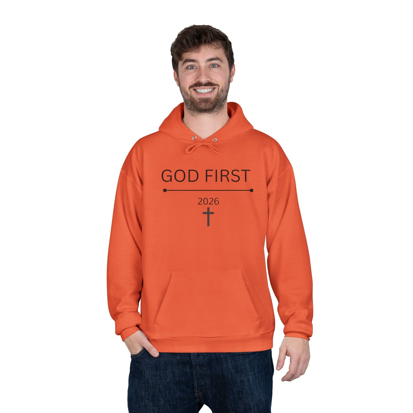 God First Cross Hoodie — Inspirational Christian Pullover (2026)
