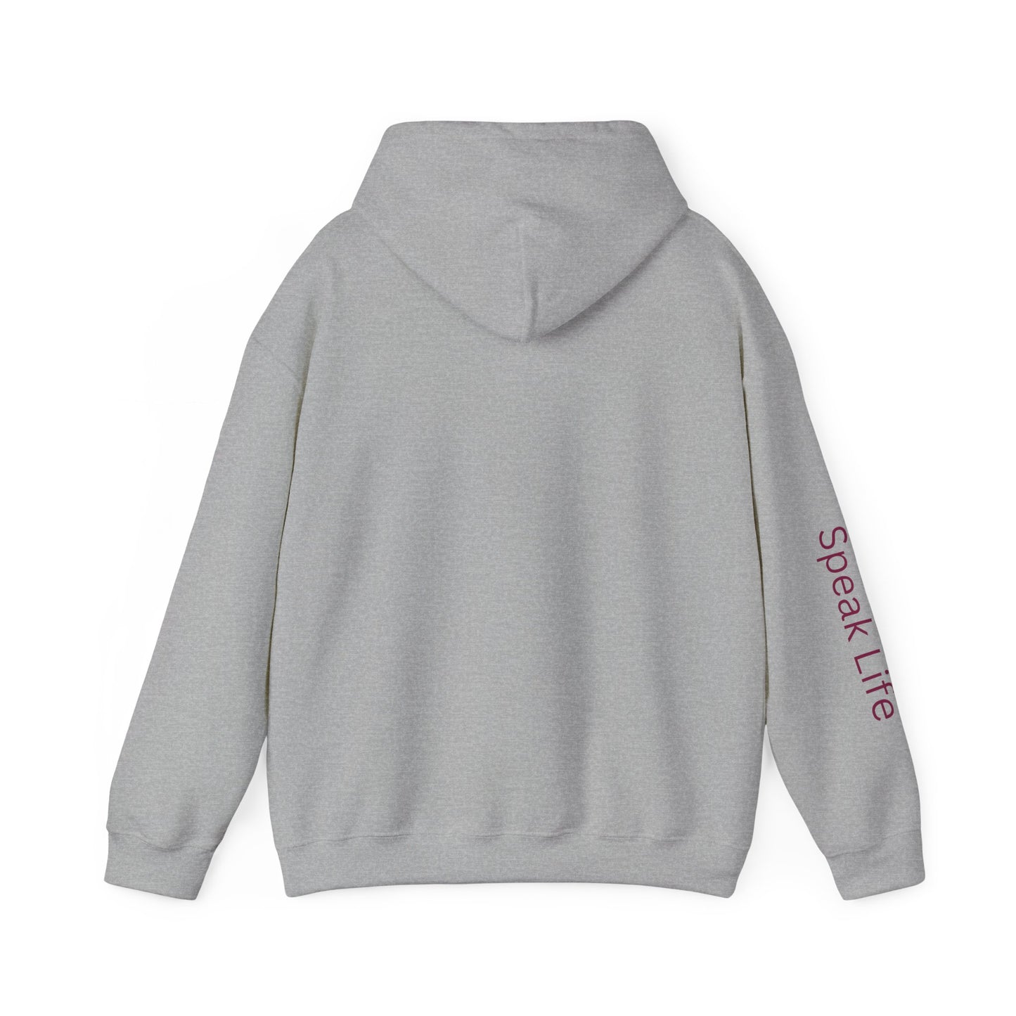 Psalm 46:5 'God Is Within Her' Hoodie; Faith-Inspired White Pullover with 'Speak Life' Sleeve