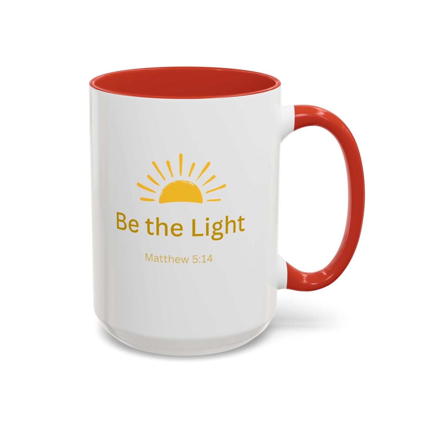 Be the Light Coffee Mug; Inspirational Christian Gift (Matthew 5:14)