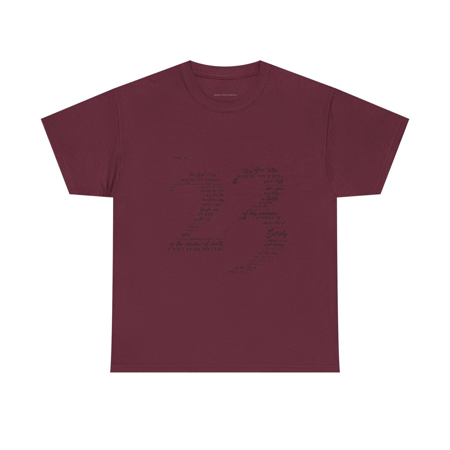 Psalm 23 T‑Shirt; from verse 1 to 6