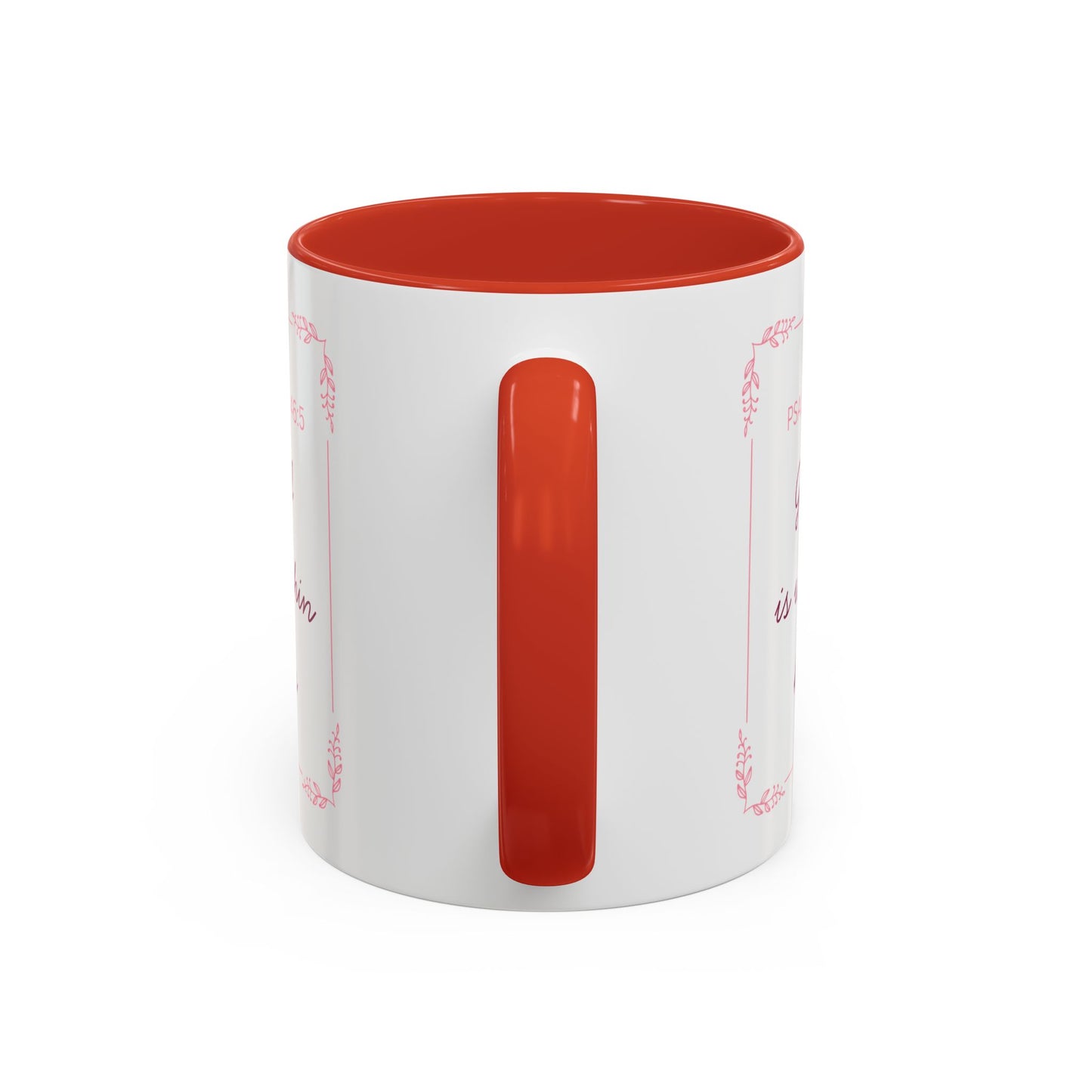 Psalms 46:5 Accent Coffee Mug  "God Is Within Her" Inspirational Ceramic Mug