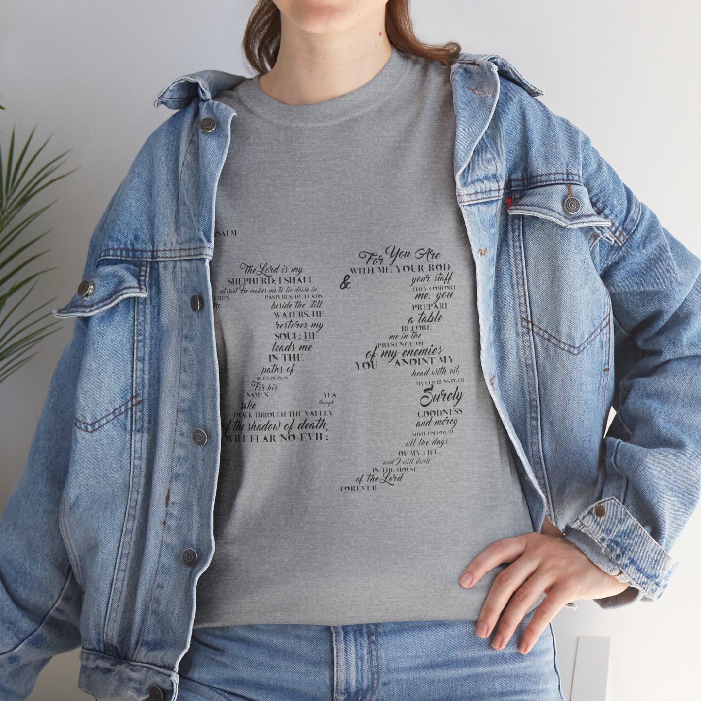 Psalm 23 T‑Shirt; from verse 1 to 6