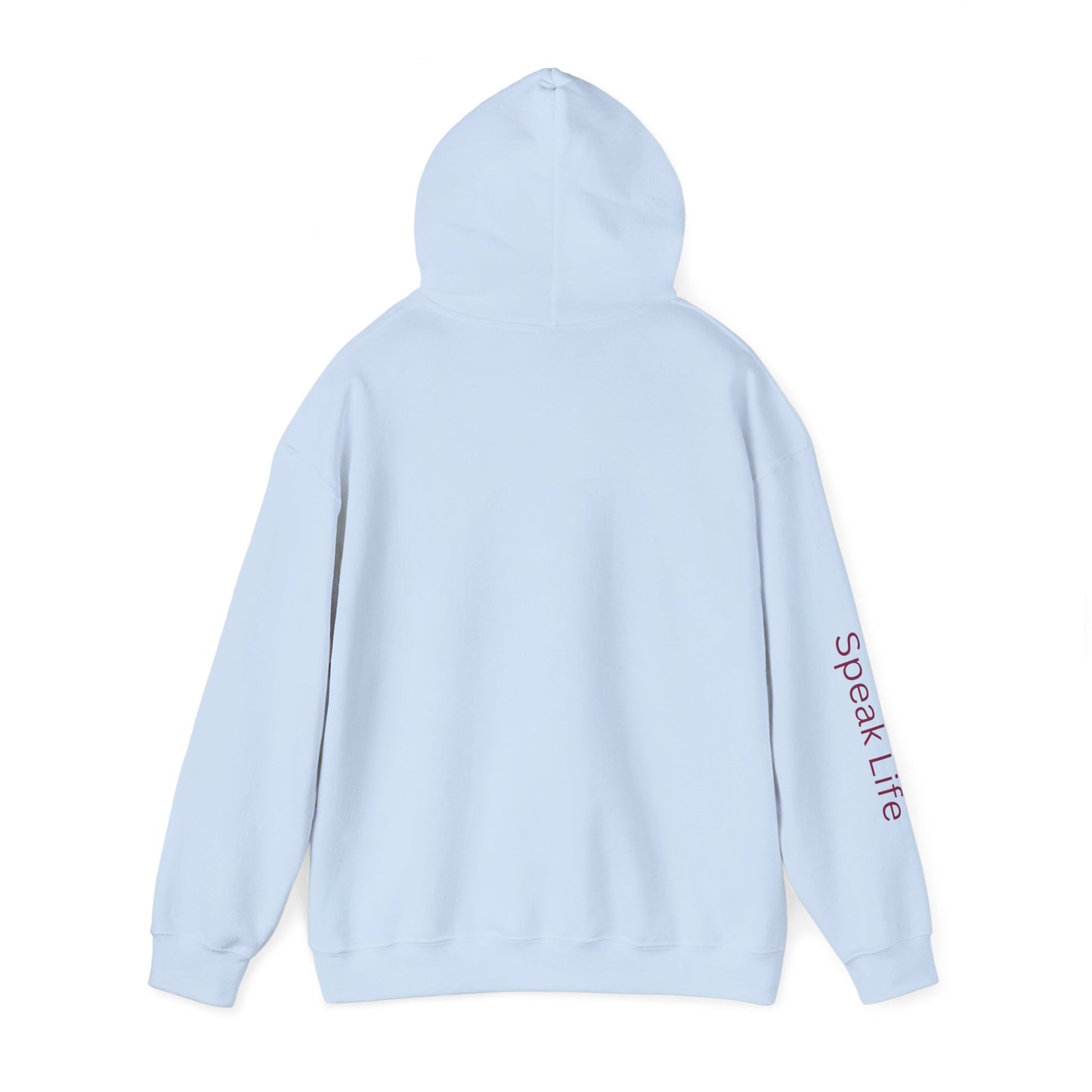Psalm 46:5 'God Is Within Her' Hoodie; Faith-Inspired White Pullover with 'Speak Life' Sleeve