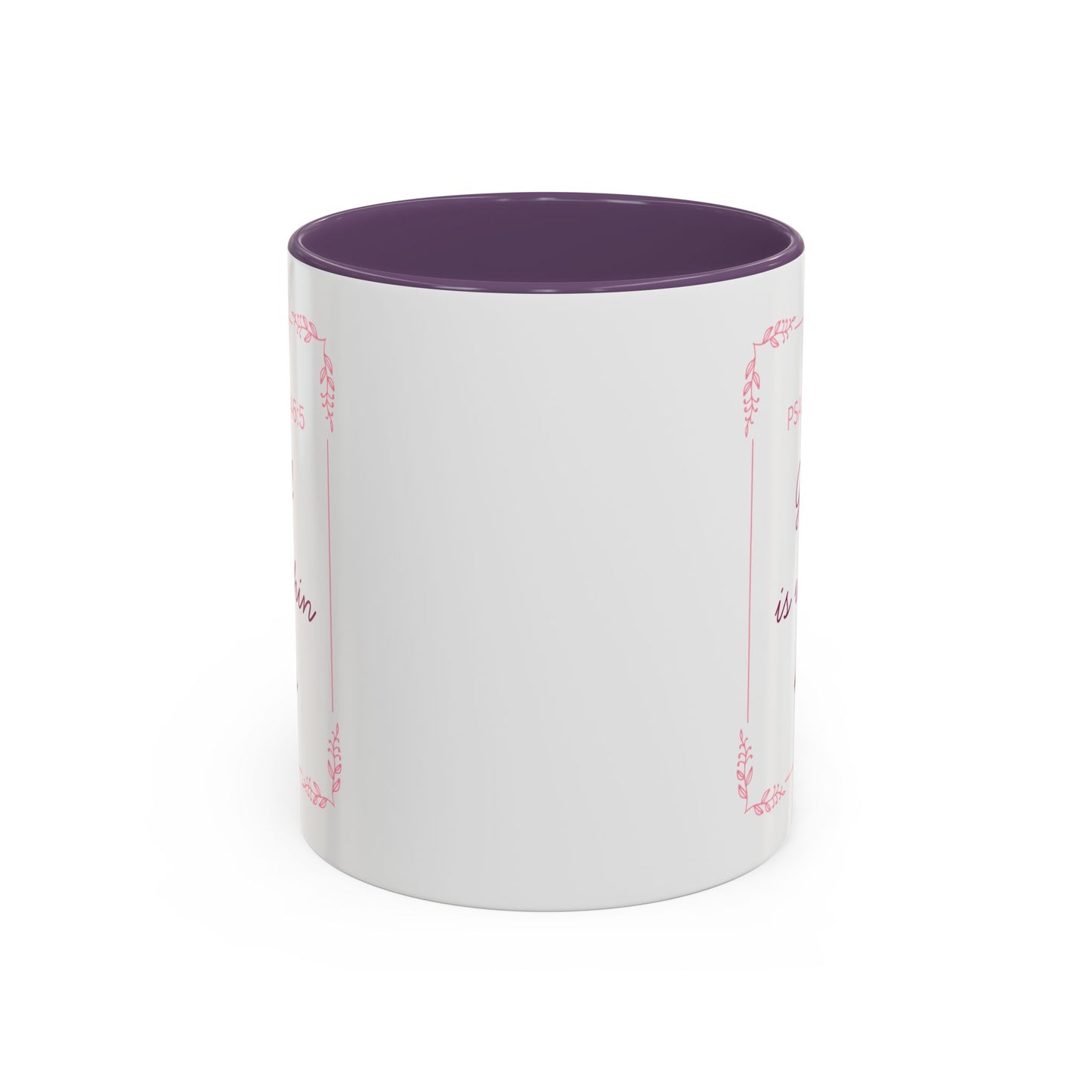 Psalms 46:5 Accent Coffee Mug  "God Is Within Her" Inspirational Ceramic Mug