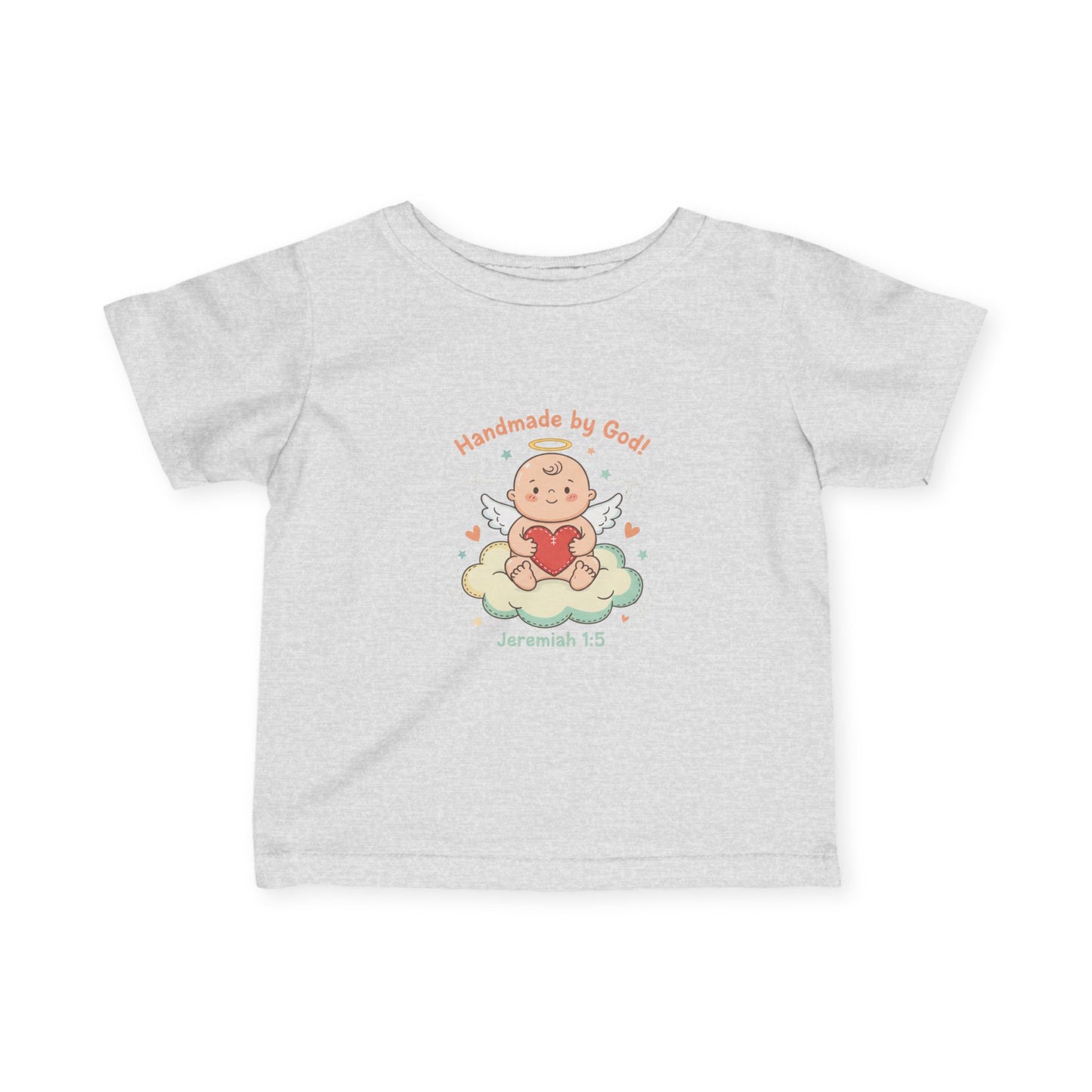 Baby Tee Handmade by God Cute Baby on Cloud (Jeremiah 1:5)