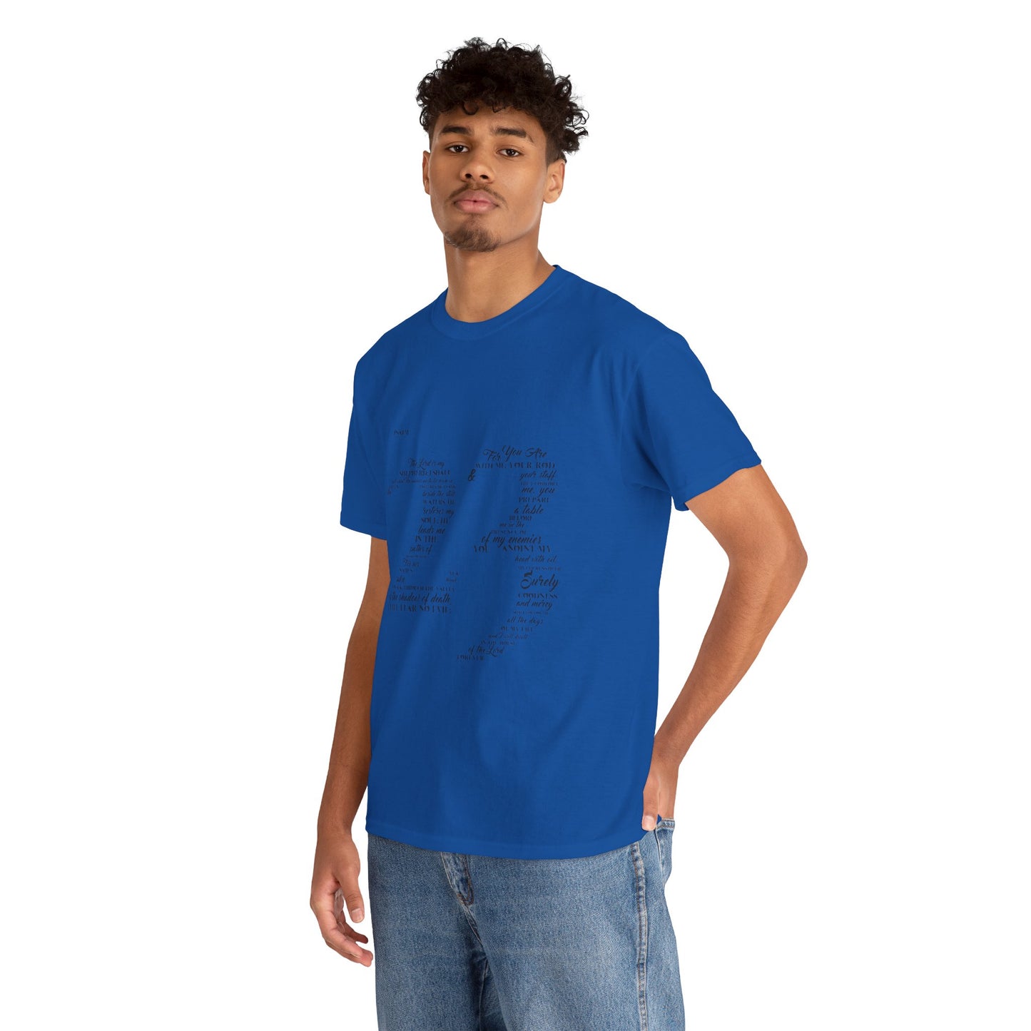 Psalm 23 T‑Shirt; from verse 1 to 6